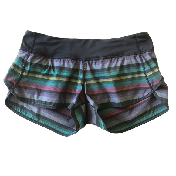 SOLD Lululemon RARE Poncho Stripe Speed Shorts 8 - Picture 6 of 8